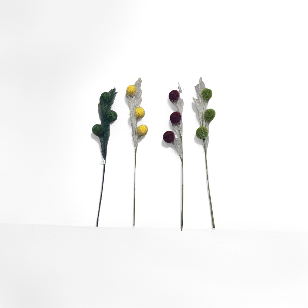 Colorful spherical decorative flower branches simulate eternal flower arrangement materials details Picture