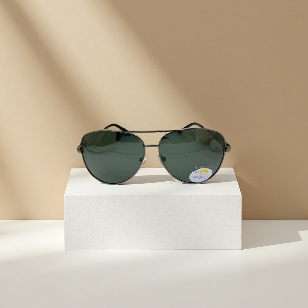 Gafas de sol con montura metálica gris oscuro gafas de sol polarizadas anti-uv details Picture