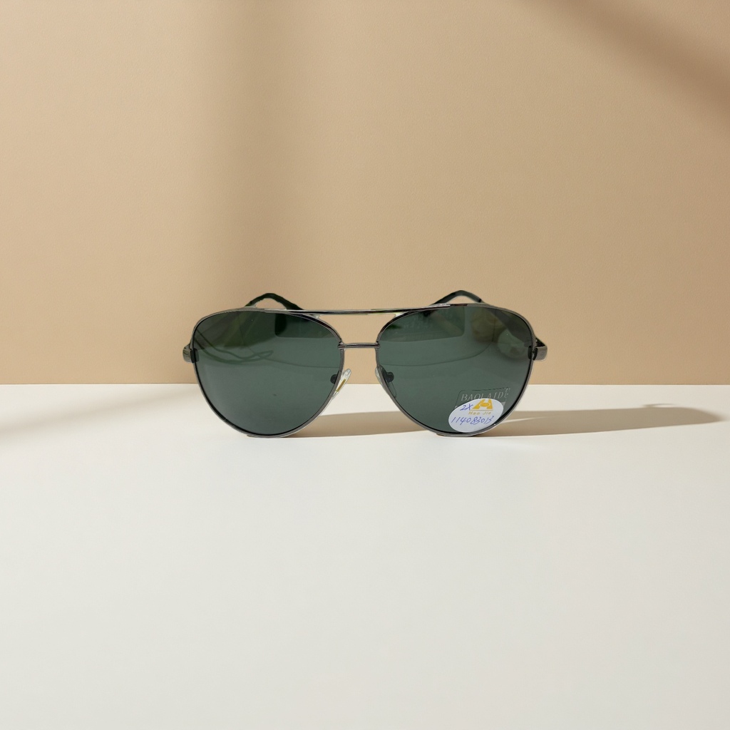 Gafas de sol con montura metálica gris oscuro gafas de sol polarizadas anti-uv