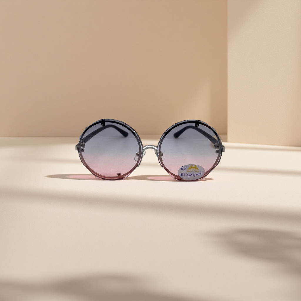 Pink gradient lens sunglasses, fashionable UV-resistant polarized sunglasses, suitable for both men and women Specification image
