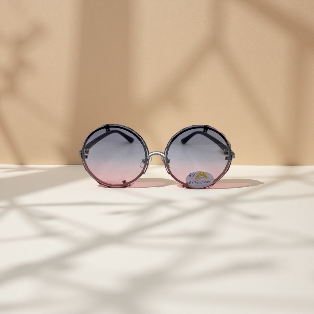 Pink gradient lens sunglasses, fashionable UV-resistant polarized sunglasses, suitable for both men and women