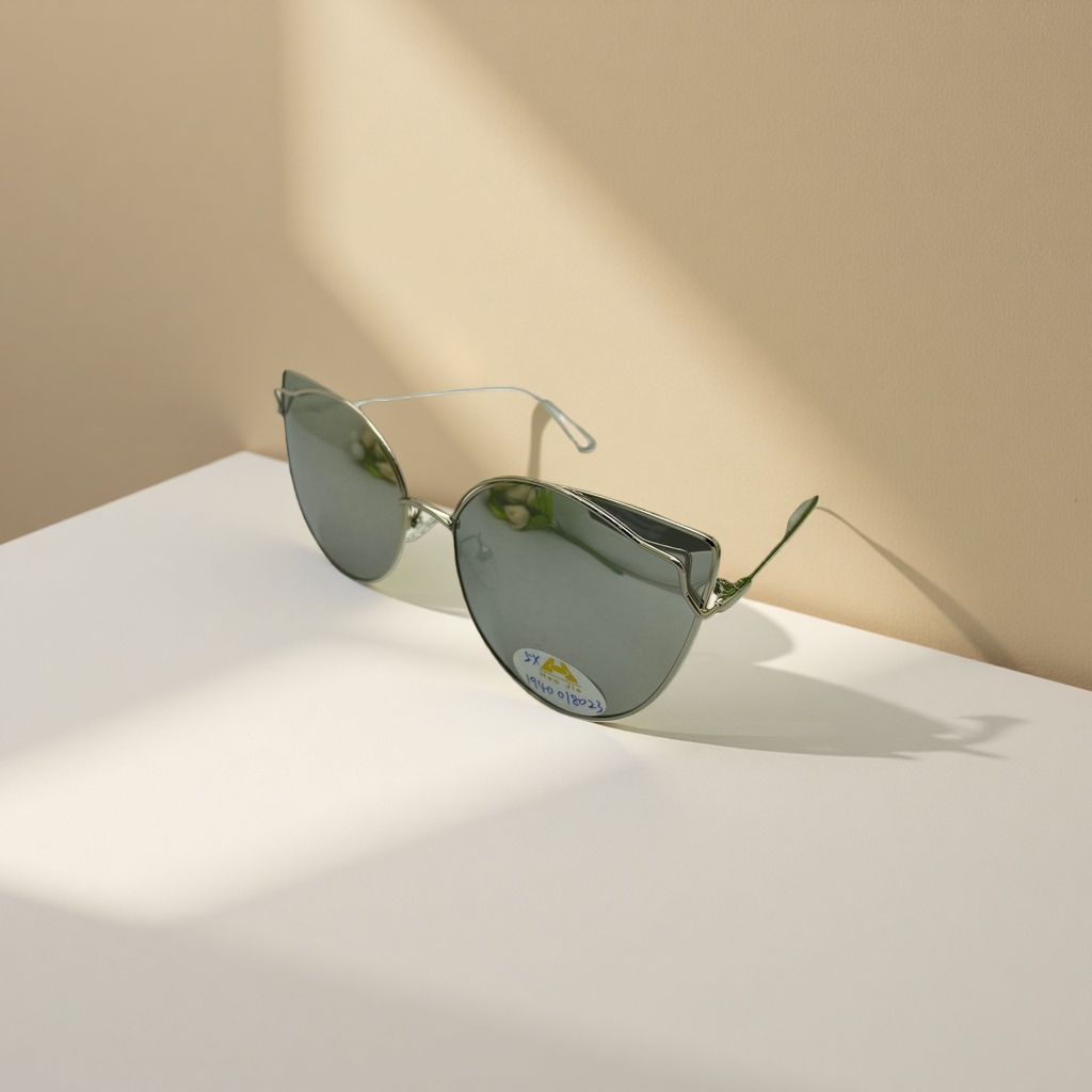 Silver cat-eye sunglasses, fashionable UV-resistant polarized sunglasses Application Scenario