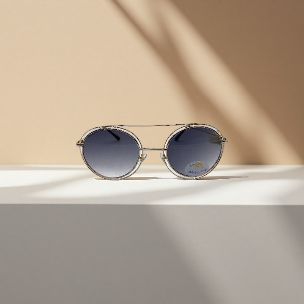 Golden double-framed sunglasses, fashionable UV-resistant polarized sunglasses, suitable for both men and women Specification image