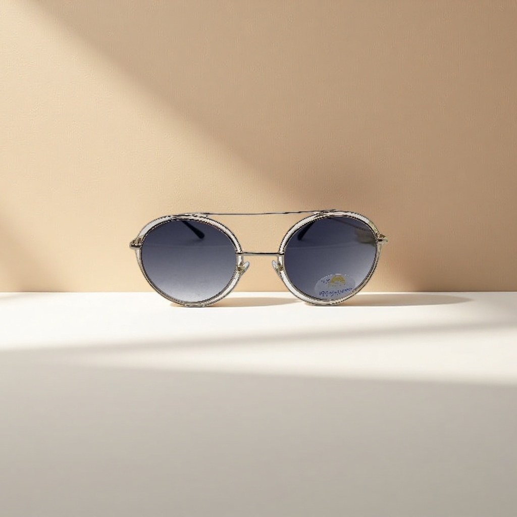 Golden double-framed sunglasses, fashionable UV-resistant polarized sunglasses, suitable for both men and women Application Scenario