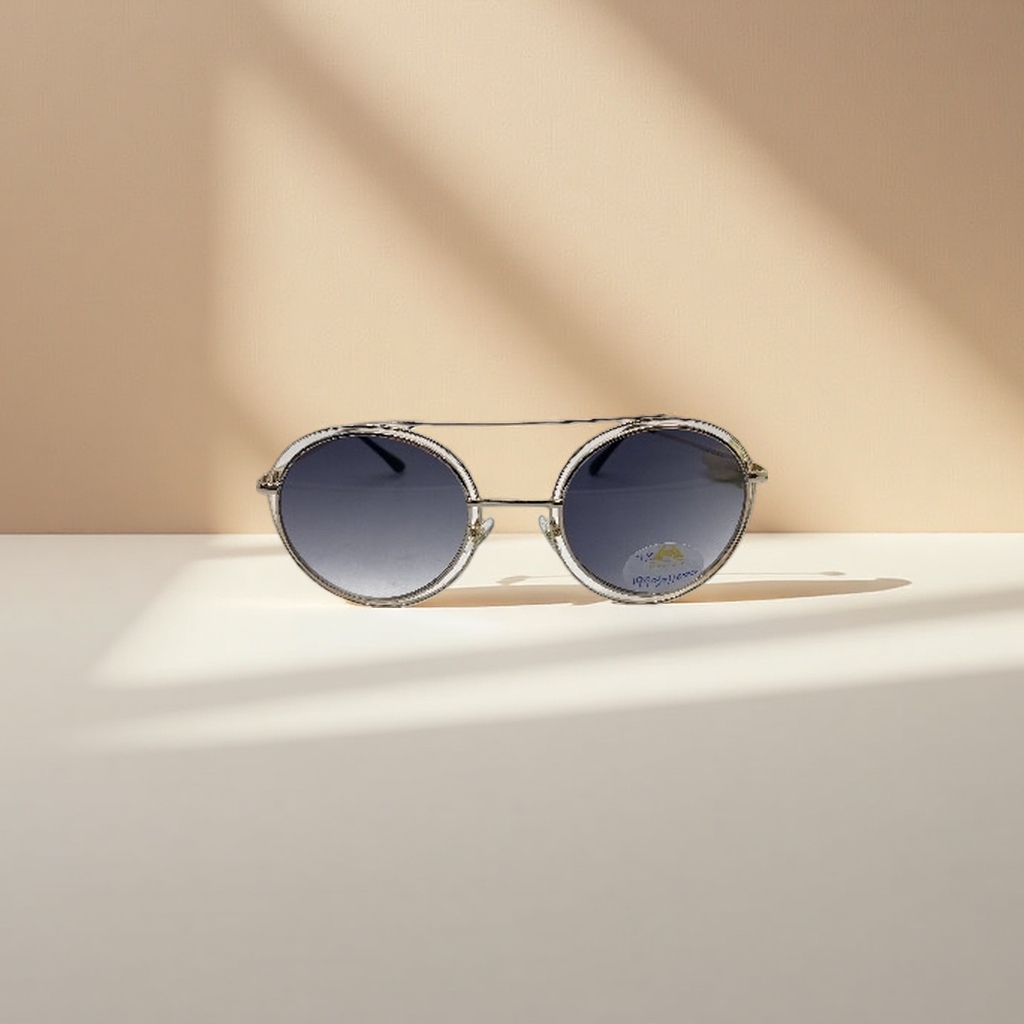 Golden double-framed sunglasses, fashionable UV-resistant polarized sunglasses, suitable for both men and women details Picture