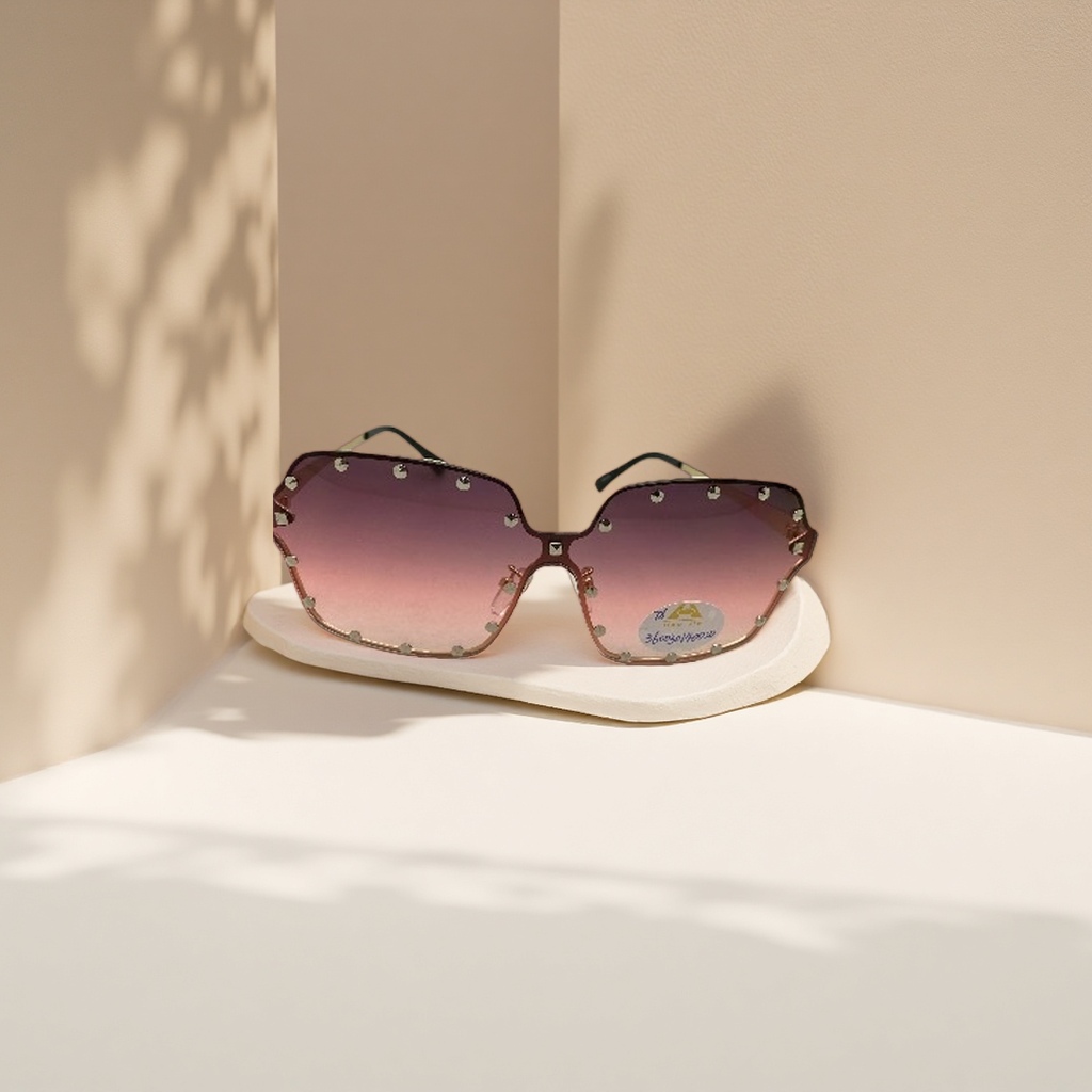 Pink gradient lens sunglasses, fashionable UV-resistant polarized sunglasses Specification image