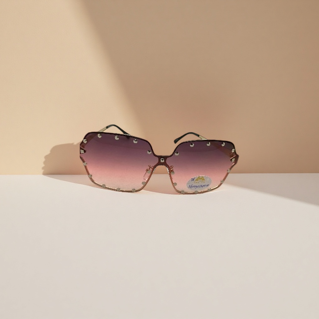 Pink gradient lens sunglasses, fashionable UV-resistant polarized sunglasses details Picture