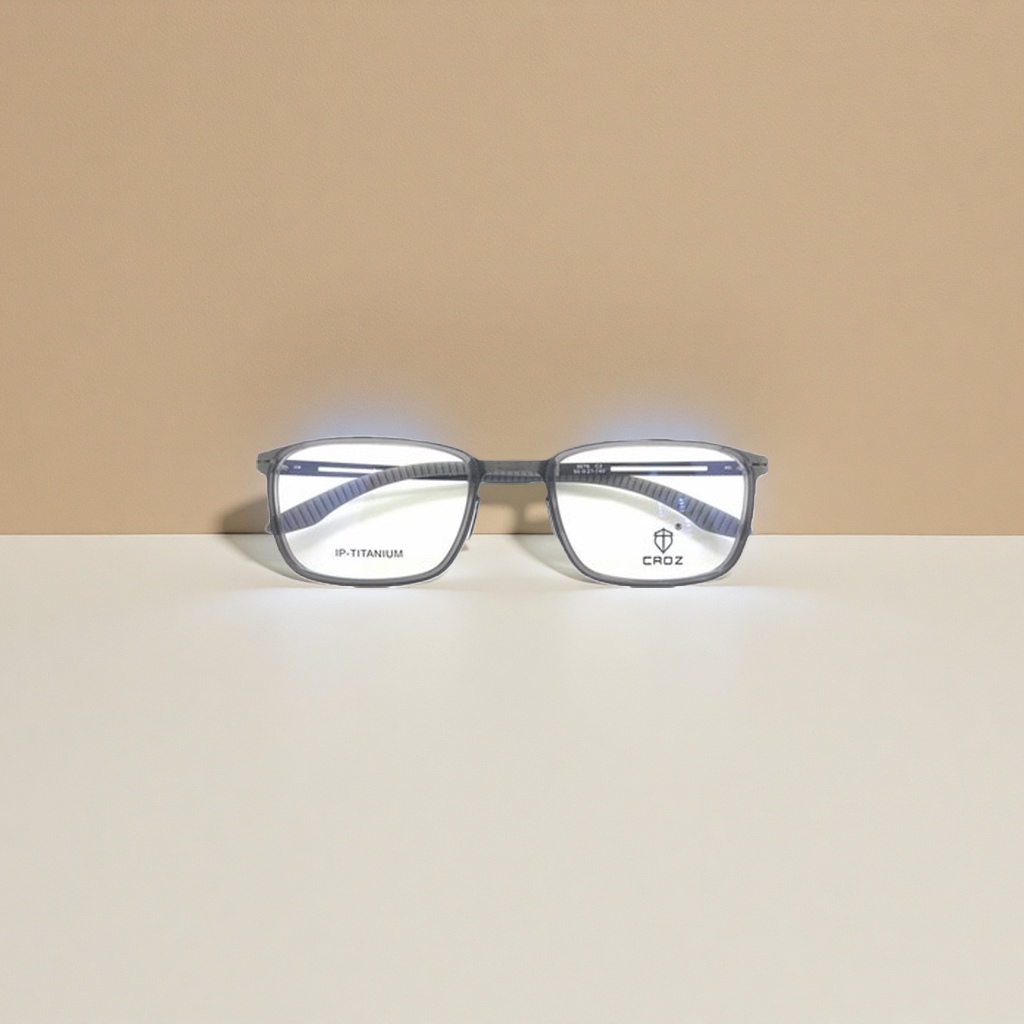 Dark grey metal glasses frame, fashionable, light and anti-slip nose rest, myopia glasses frame