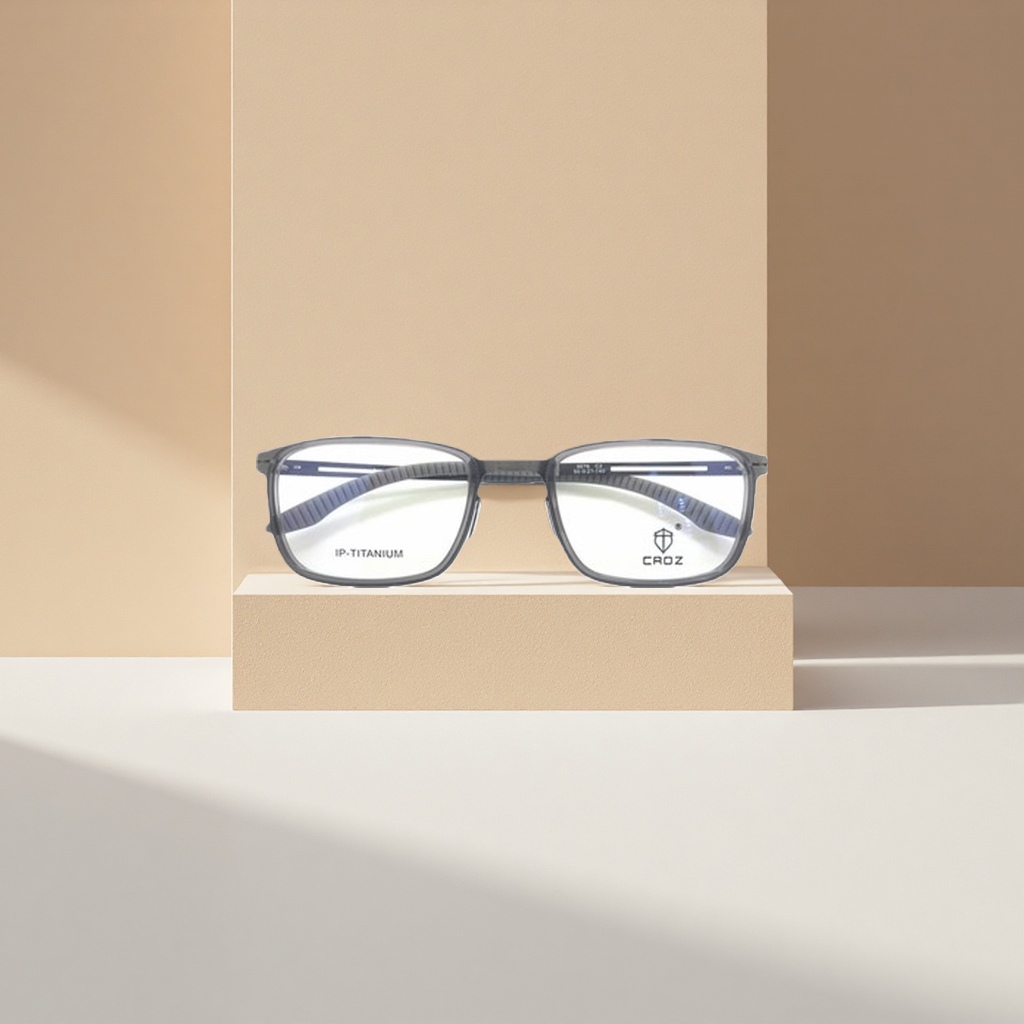 Dark grey metal glasses frame, fashionable, light and anti-slip nose rest, myopia glasses frame Specification image