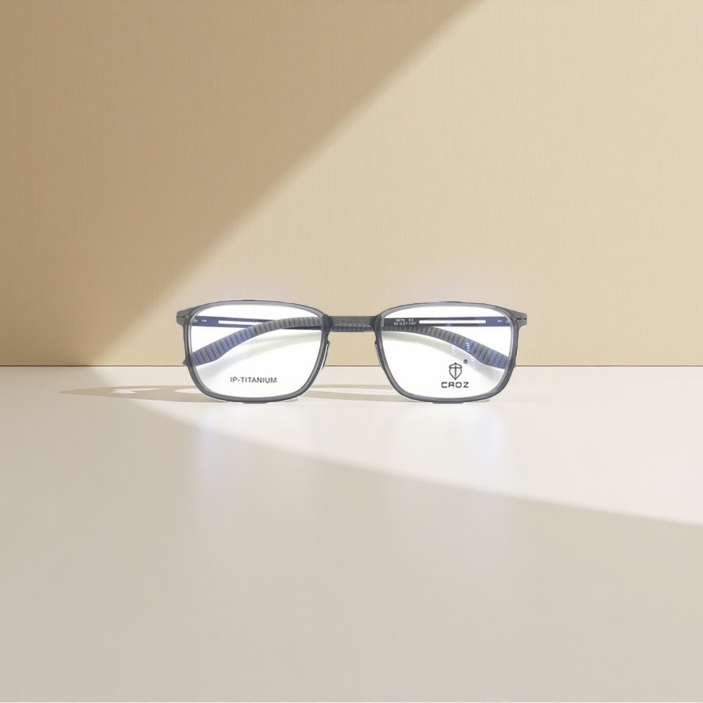 Dark grey metal glasses frame, fashionable, light and anti-slip nose rest, myopia glasses frame Application Scenario