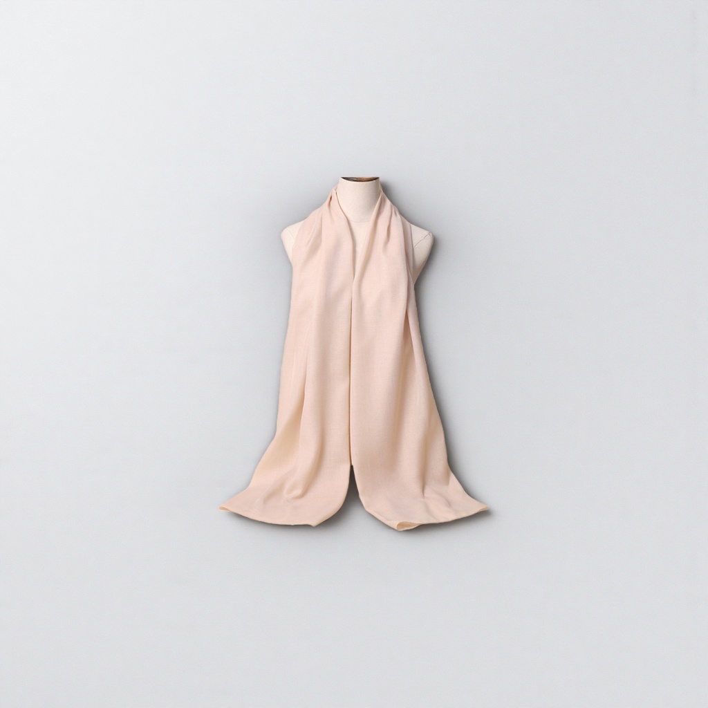 The light pink chiffon scarf is thin, flowing and versatile for spring and summer