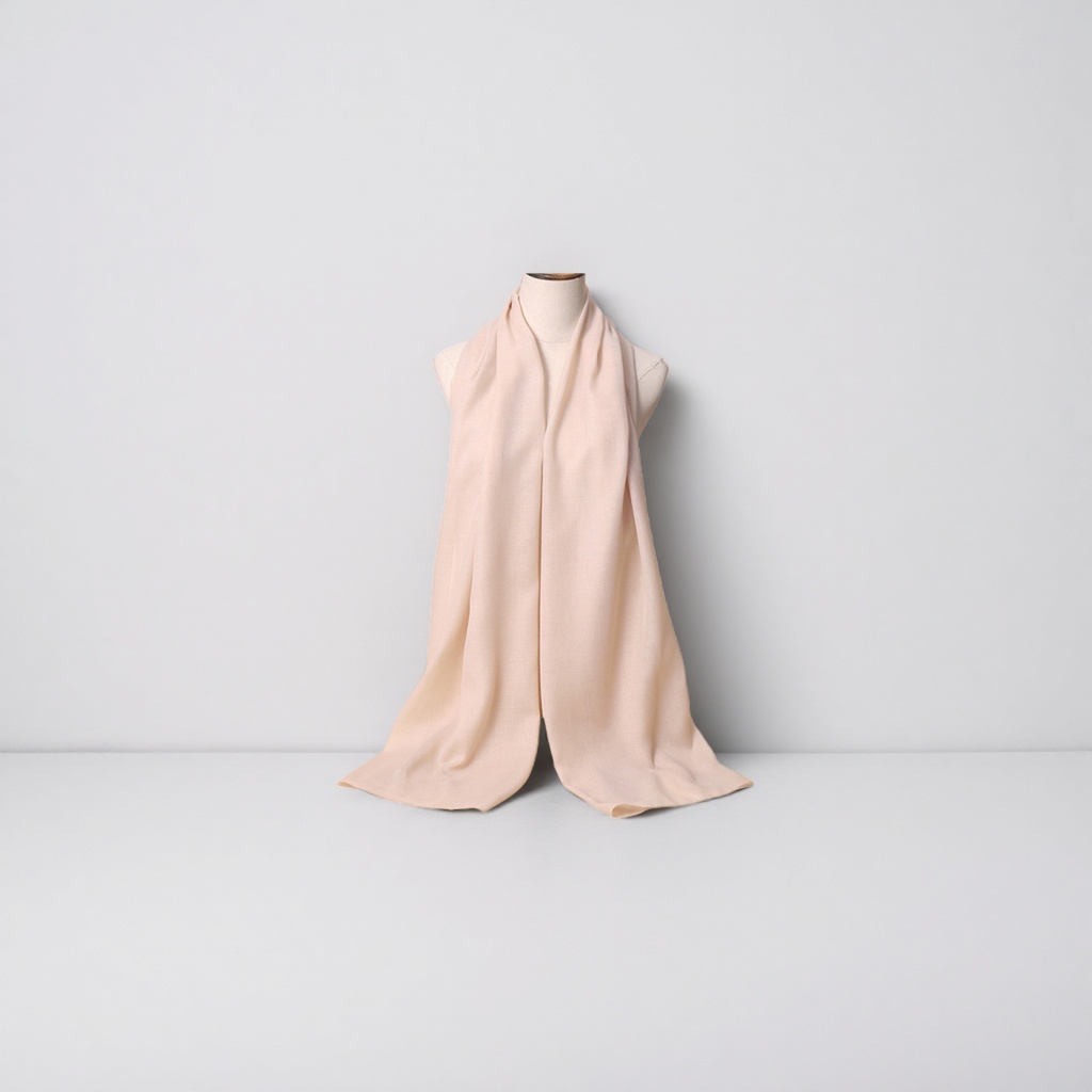 The light pink chiffon scarf is thin, flowing and versatile for spring and summer Specification image
