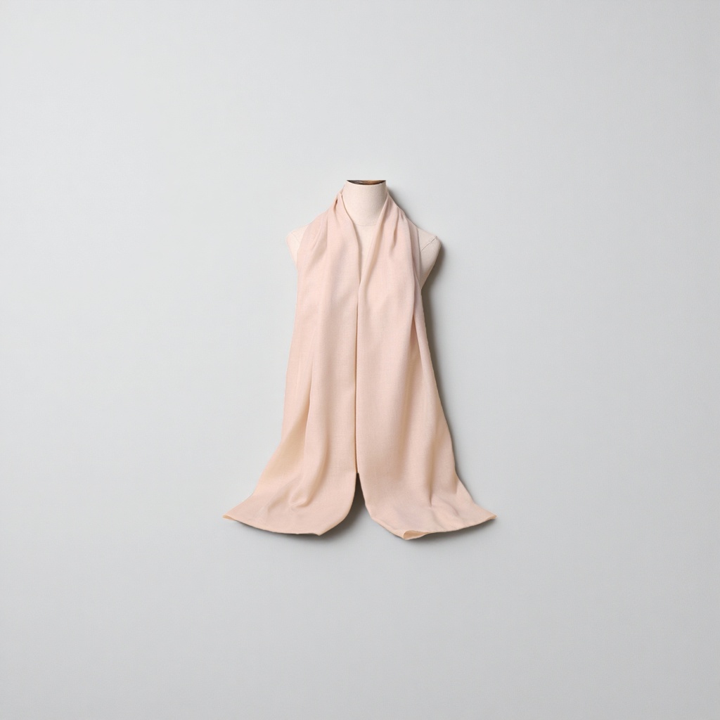 The light pink chiffon scarf is thin, flowing and versatile for spring and summer details Picture