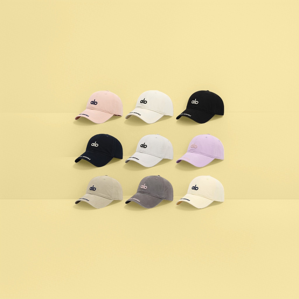 ala embroidered baseball cap, AURORA printed brim