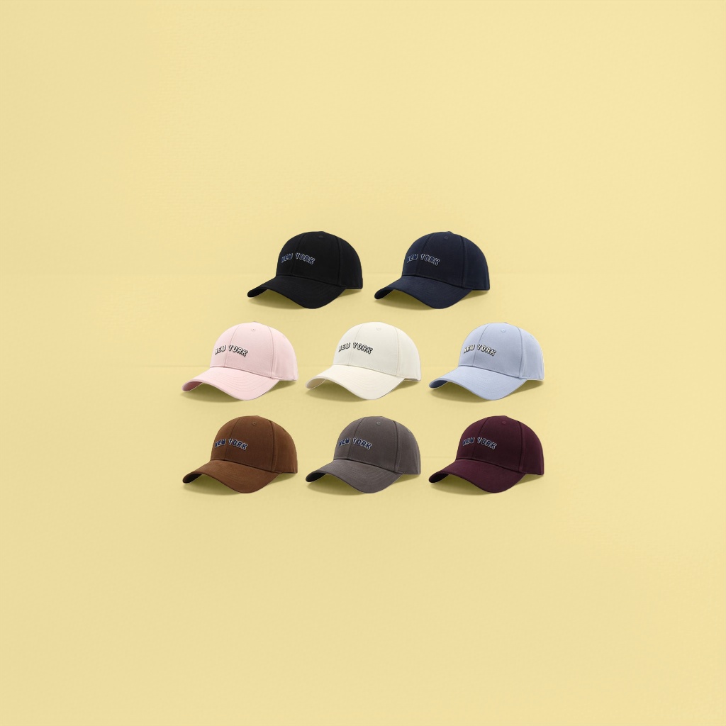 Multi-color NEW YORK embroidered baseball cap, a trendy and versatile casual cap for both men and women
