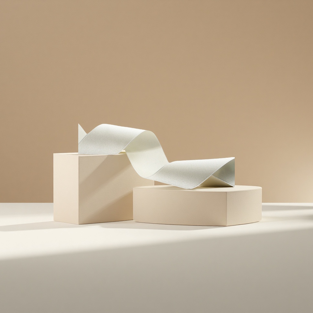 The gift box is wrapped in a beige woven ribbon satin finish and decorated with a handcrafted bow Application Scenario
