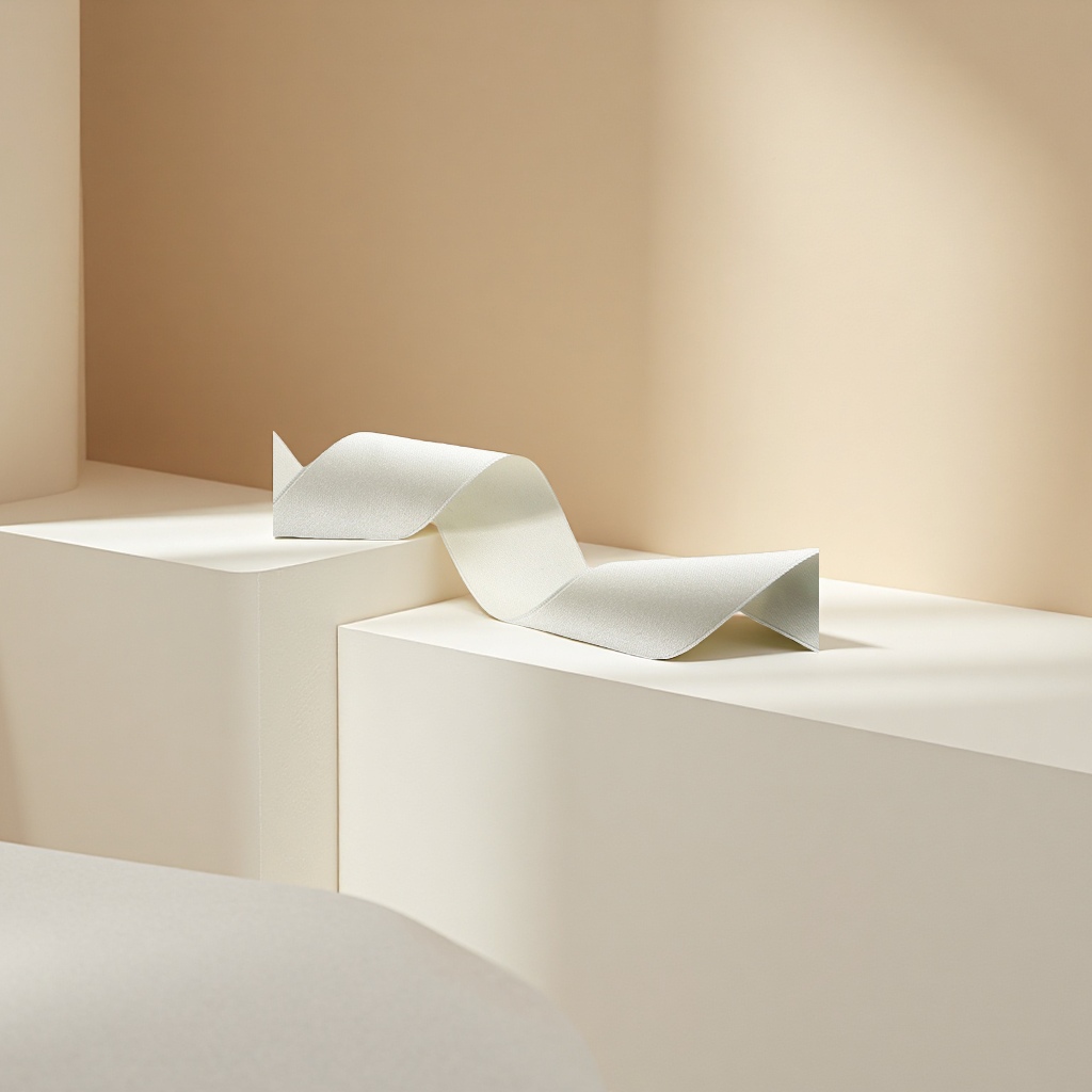 The gift box is wrapped in a beige woven ribbon satin finish and decorated with a handcrafted bow details Picture