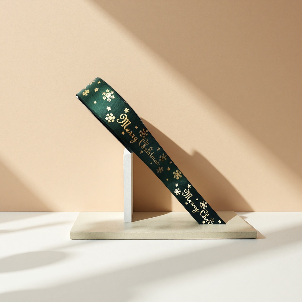 Christmas decoration, gilded Christmas ribbon, gift packaging, polyester webbing, gold and silver onion ribbons