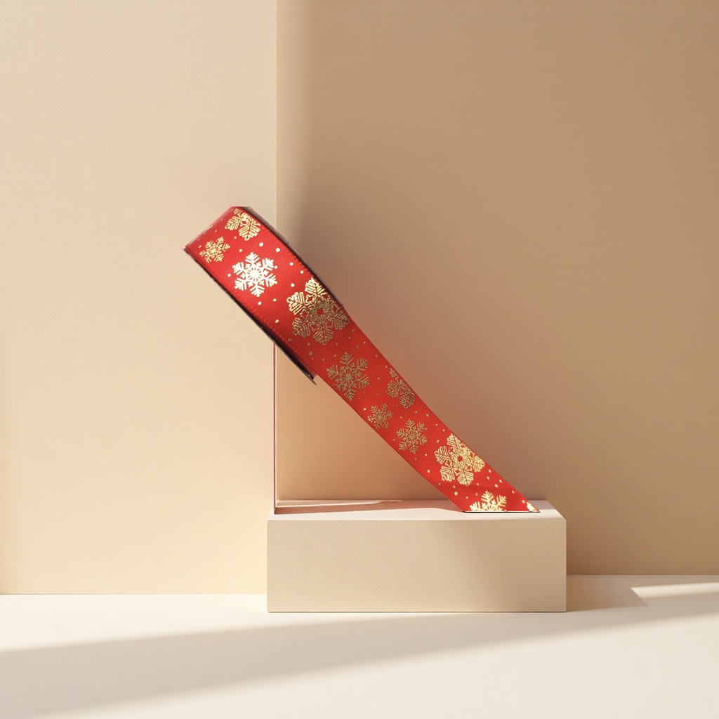 Red Christmas decorations, gilded Christmas ribbons, gift packaging, polyester webbing, gold and silver onion ribbons Specification image