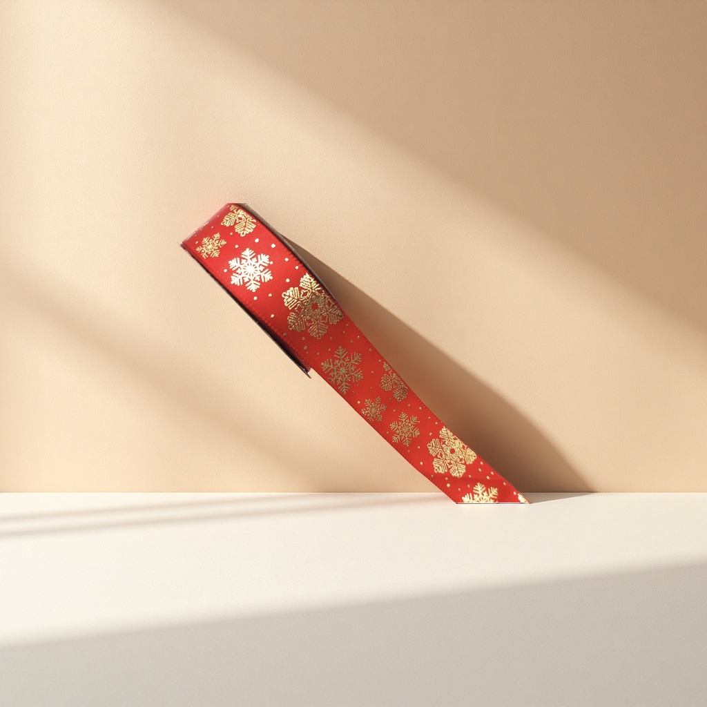 Red Christmas decorations, gilded Christmas ribbons, gift packaging, polyester webbing, gold and silver onion ribbons Application Scenario