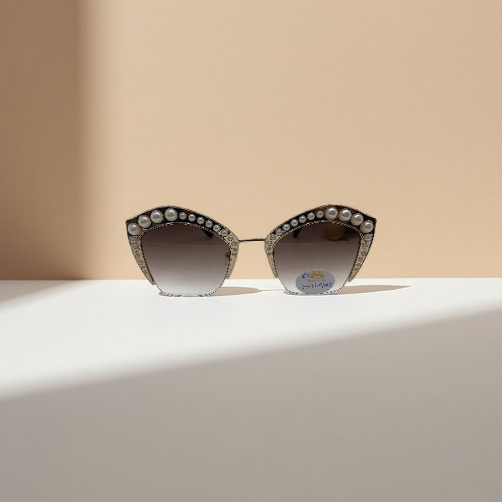 Pearl-decorated cat-eye sunglasses, fashionable UV-resistant polarized sunglasses Application Scenario