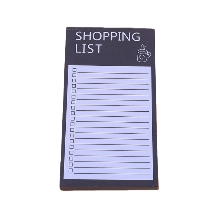 Black shopping list notepad A6 thickened paper tear-off page office and home notepad Item Picture