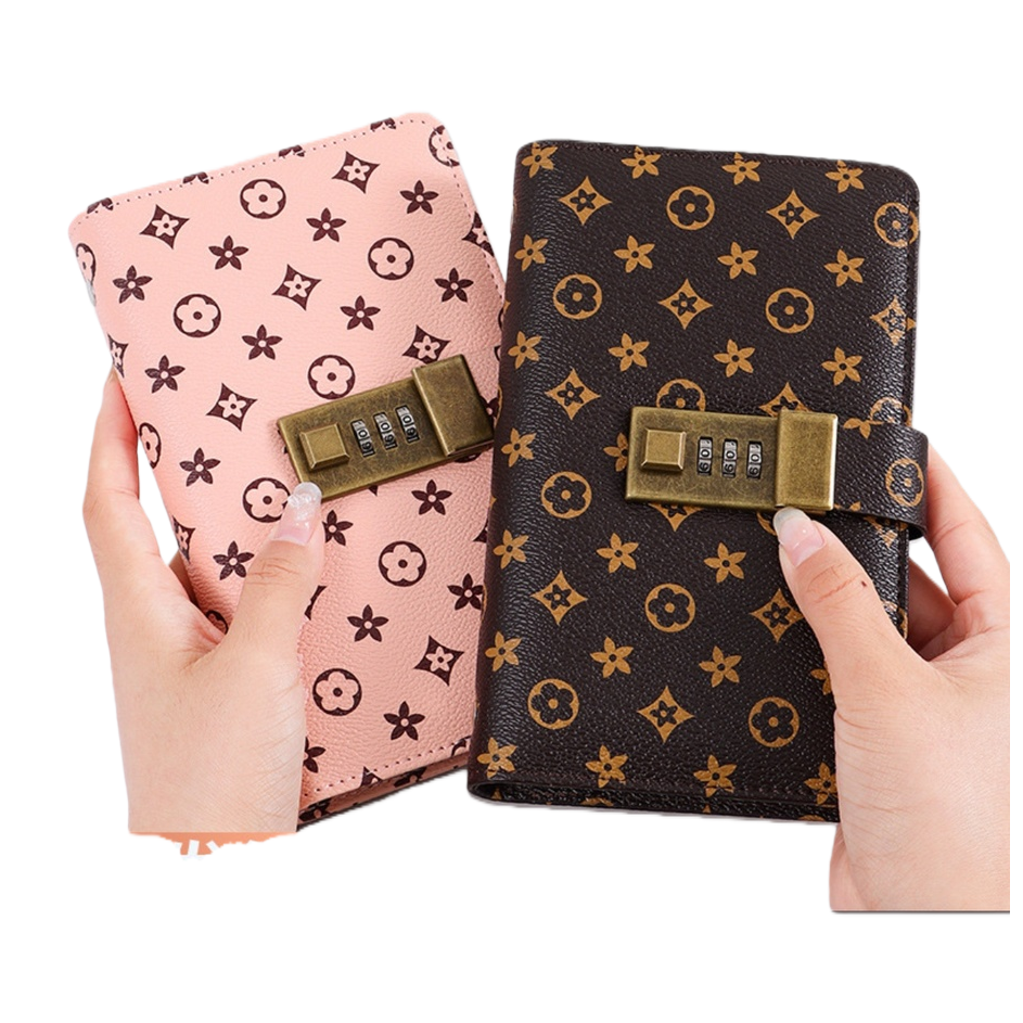 Rosa brown patrón combinación mosquetón cartera Item Picture