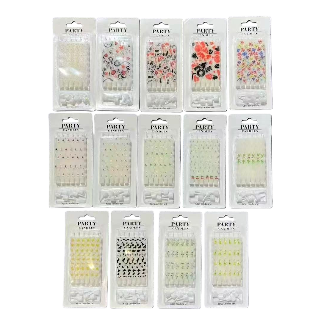 White packaging party candle set for festival, birthday and celebration decoration Item Picture
