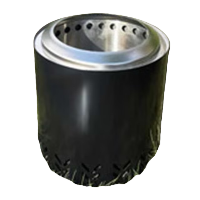 The black cylindrical stove body is suitable for various gas stoves, with high temperature resistance and stable load-bearing capacity Item Picture