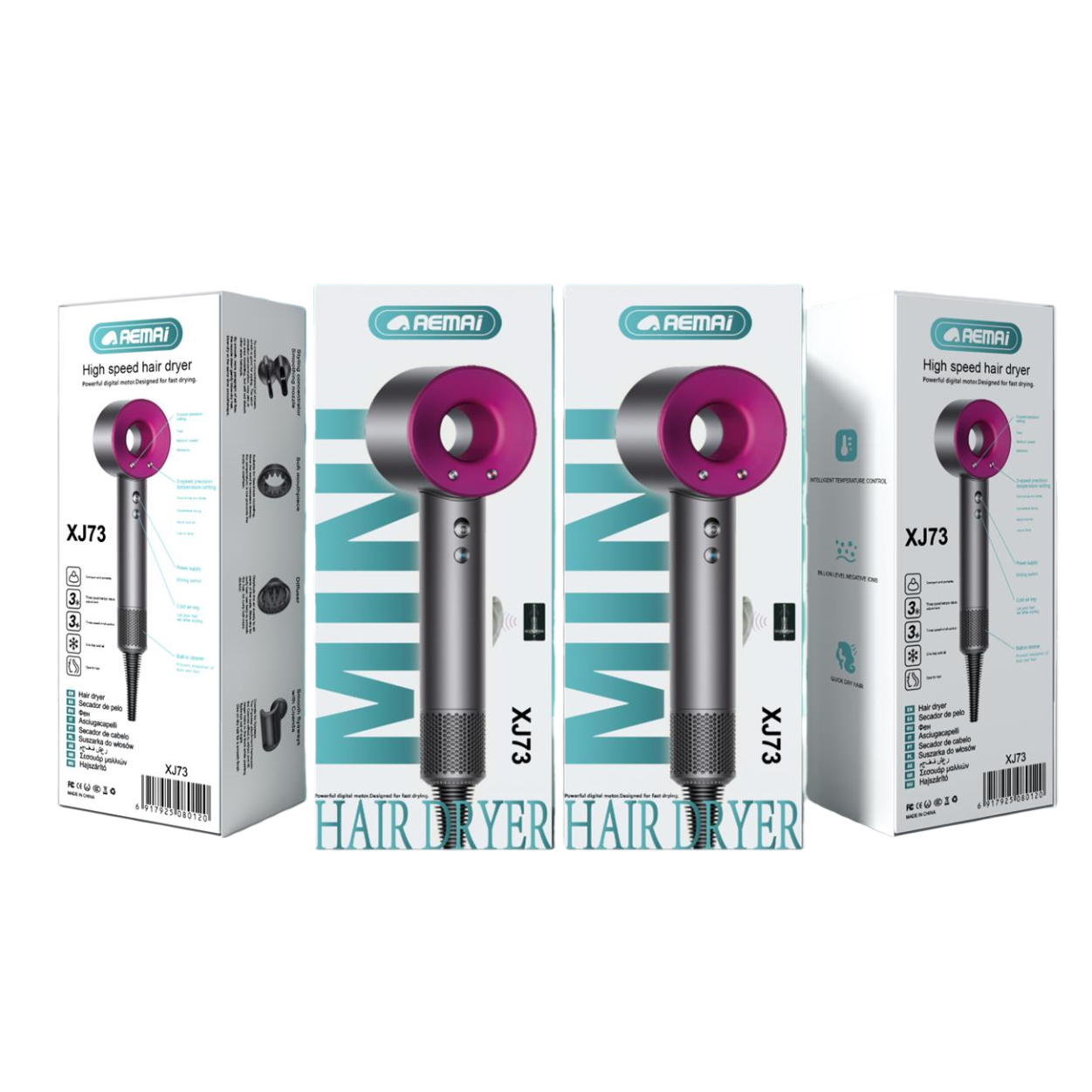 Secador de pelo púrpura cuerpo doméstico anión termostato velocidad secado silencioso alta potencia Application Scenario