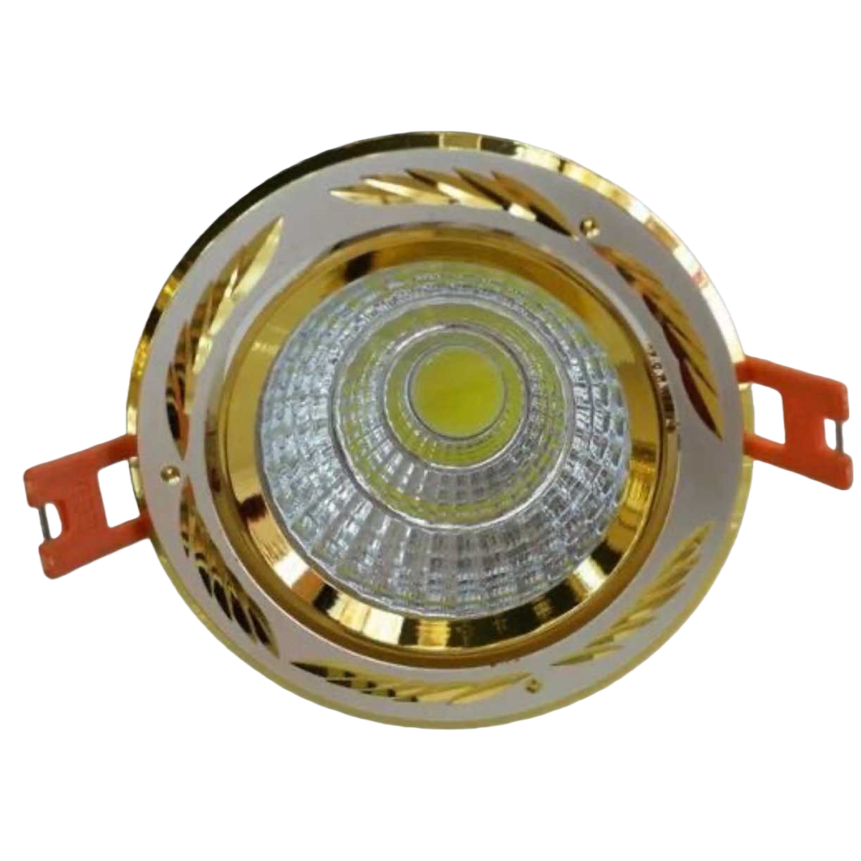 Golden decorative downlight, ceiling-mounted LED downlight for living room and bedroom, 3000K warm light Item Picture