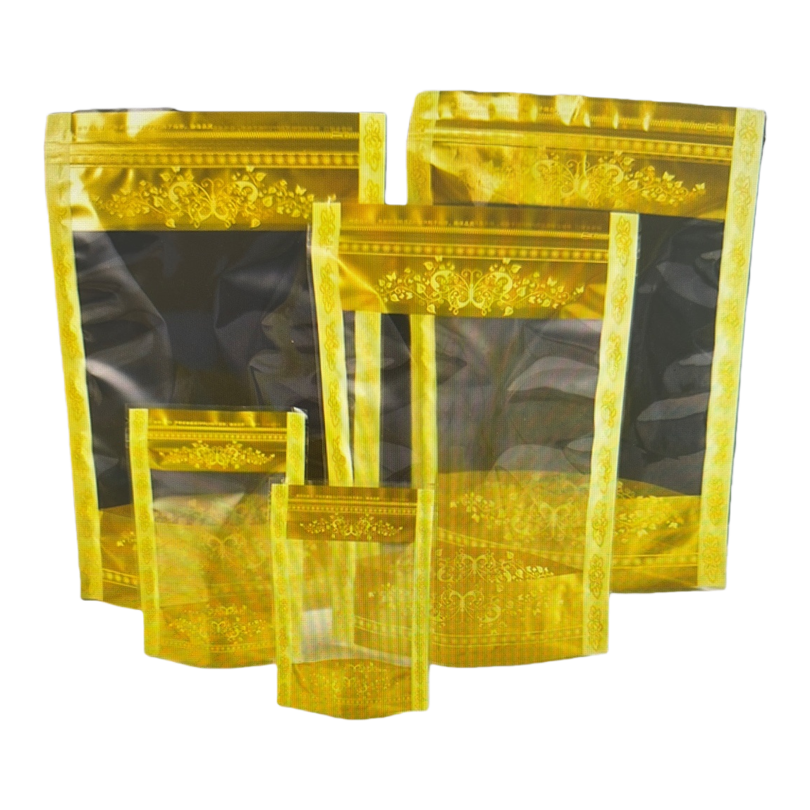 Gold-patterned packaging bag, food-grade thickened moisture-proof sealed hand-held gift bag Item Picture