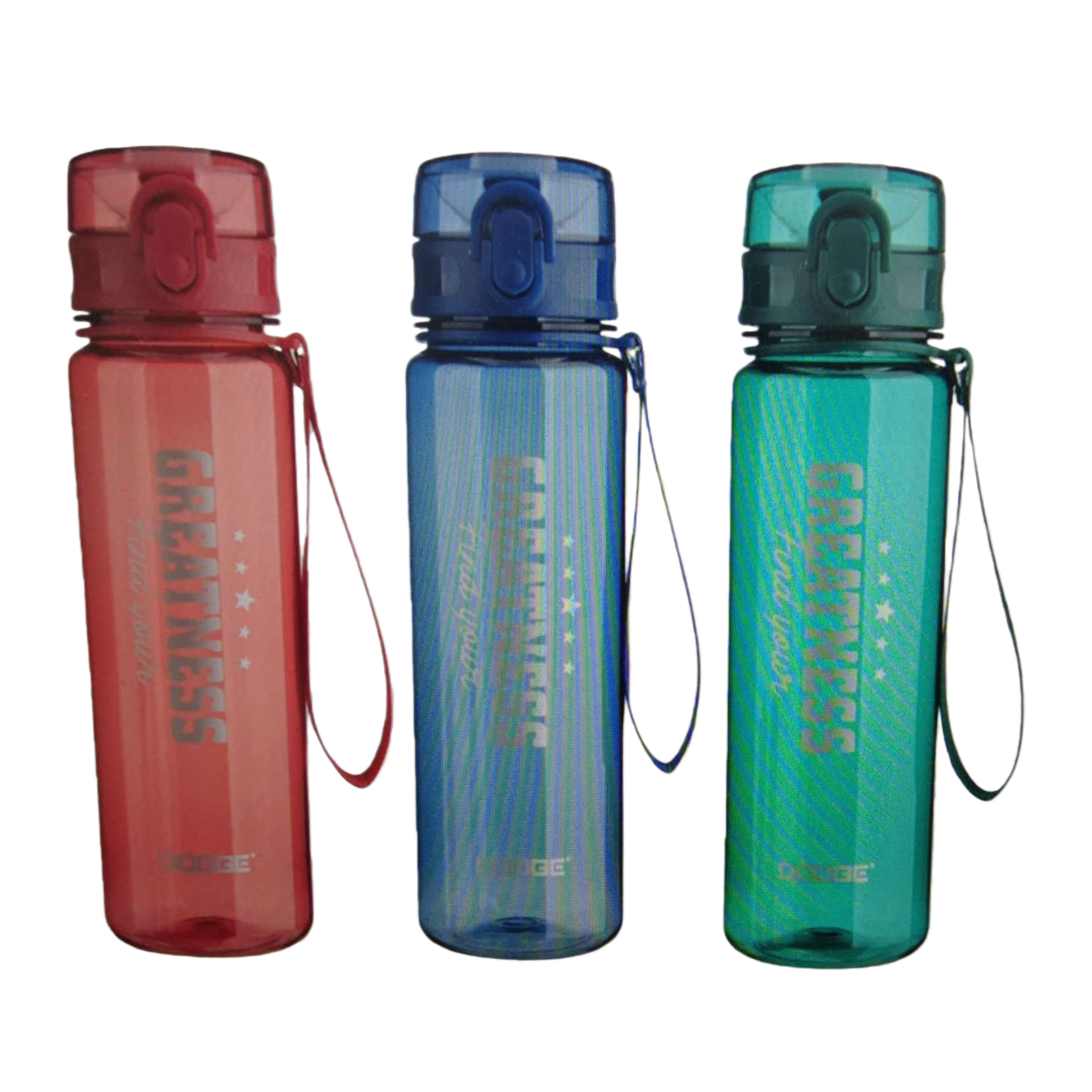 Red, blue and green three-color gradient water cup 500ml large-capacity portable sports water bottle Item Picture