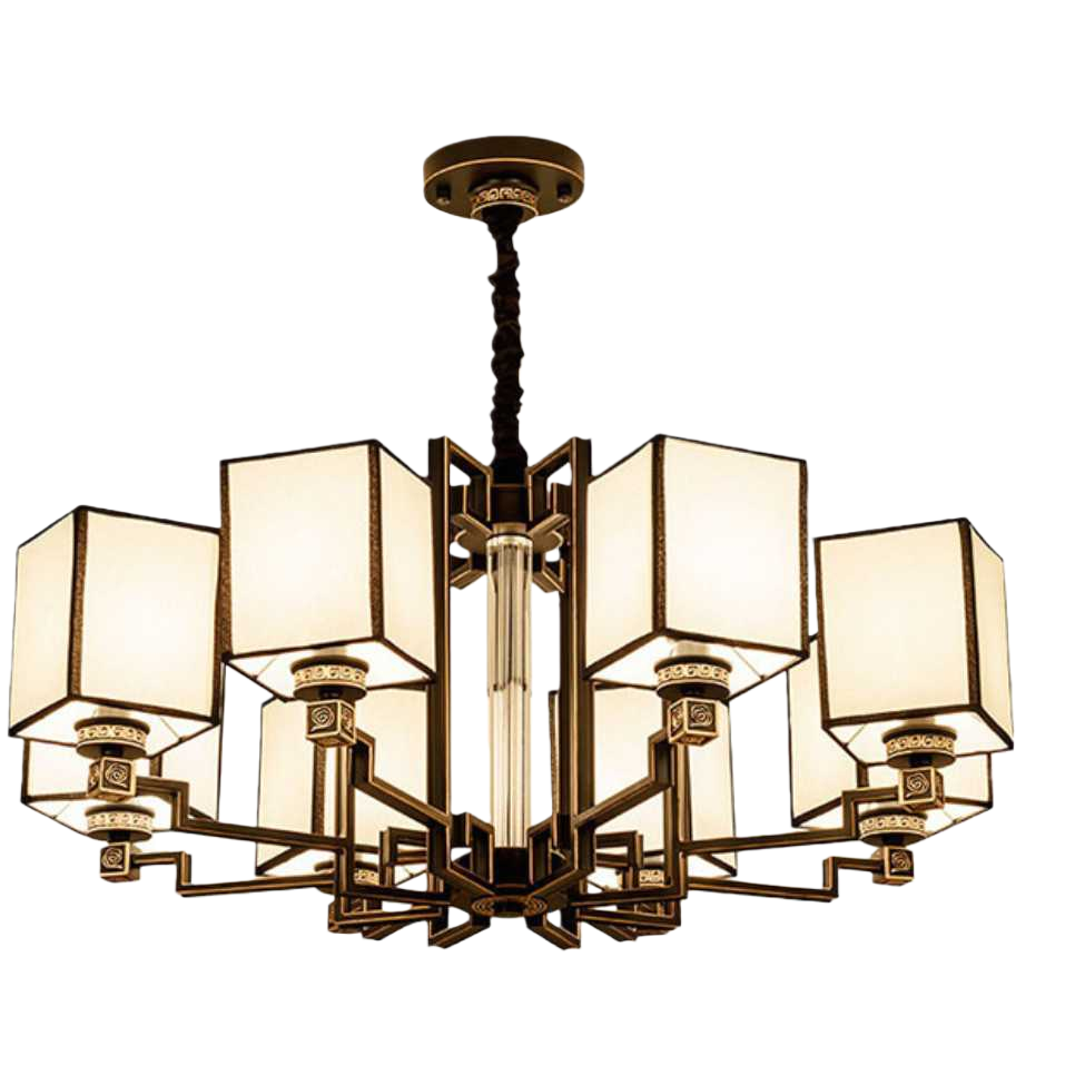 Golden Chinese-style chandelier, ceiling lamp for living room, dining room and bedroom, new Chinese-style light luxury style lighting fixtures Item Picture