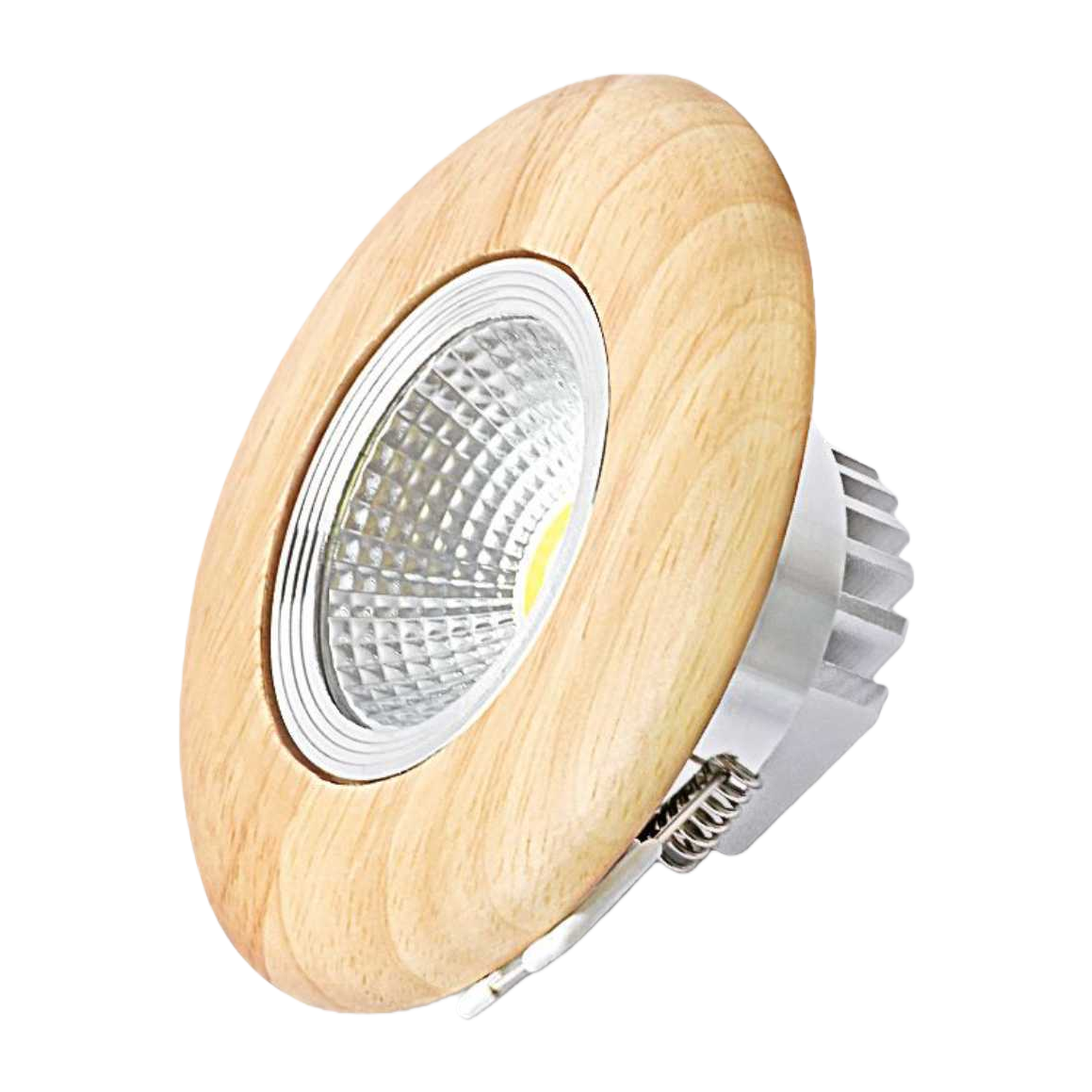 Modern and simple wooden-framed downlights with built-in LED spotlights for ceiling lighting in living rooms and bedrooms Item Picture