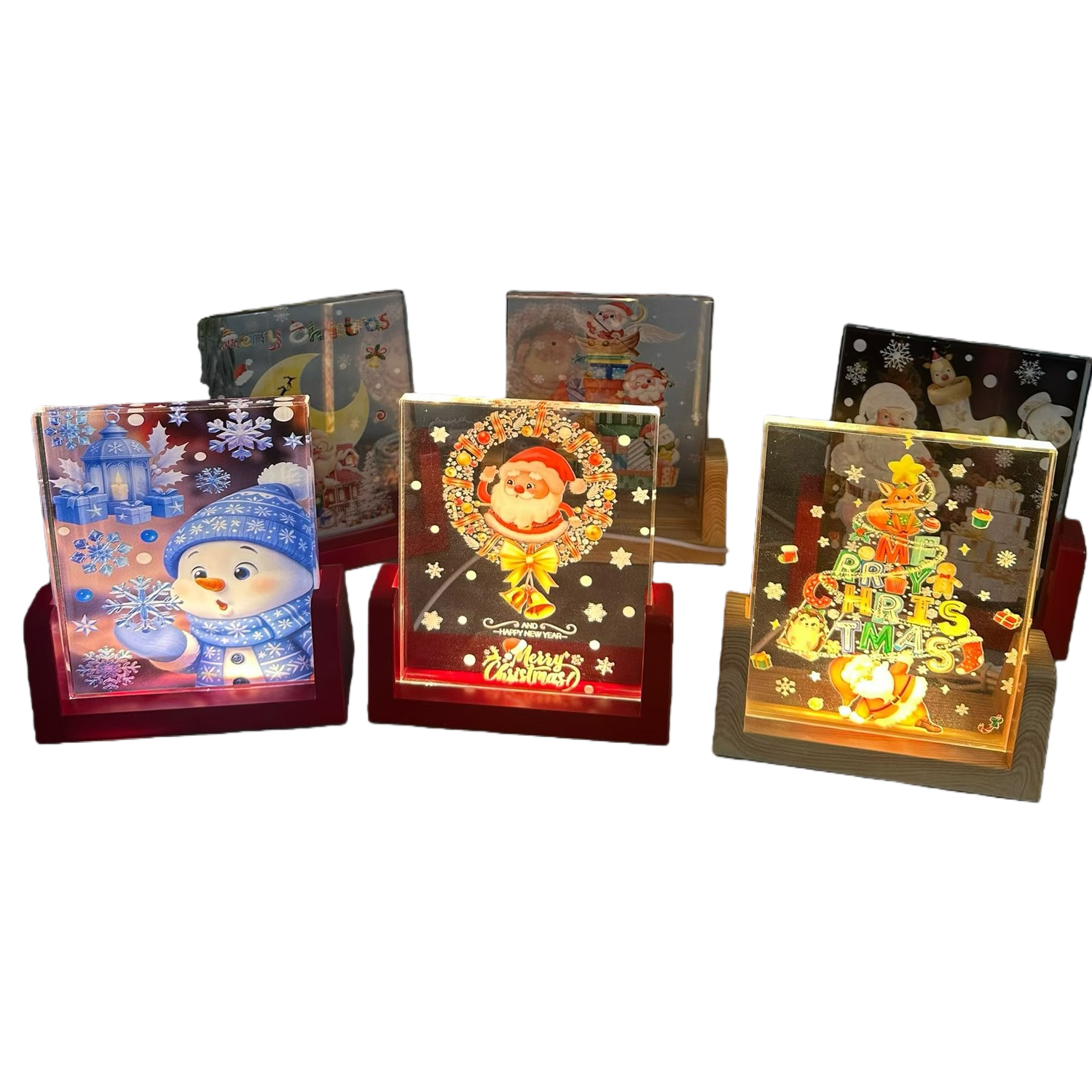 مصابيح لعيد الميلاد المضيئة للمناخ المزخرفة بمصابيح ملونة Item Picture