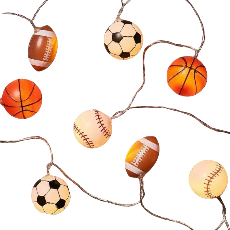 سلاسل مصابيح كروية ملونة مزخرفة بمصابيح الهواء الطلق في الهواء الطلق Item Picture