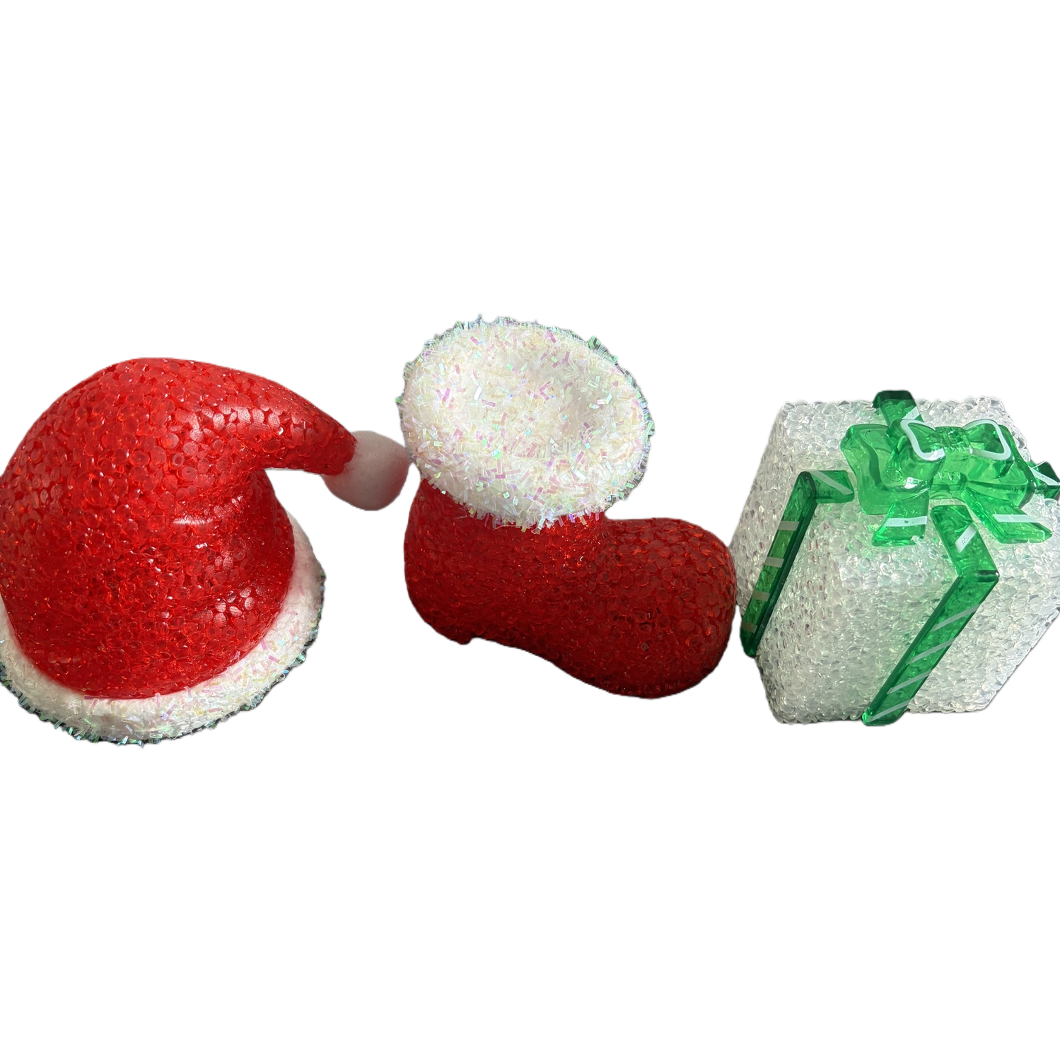 قبعات عيد الميلاد الحمراء والحلي المغلفة بالهدايا Item Picture