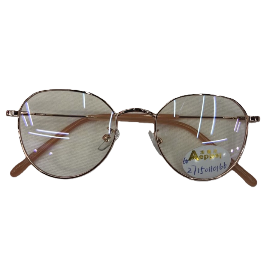 The golden thin-framed glasses are fashionable and lightweight, with metal frames suitable for both men and women Item Picture
