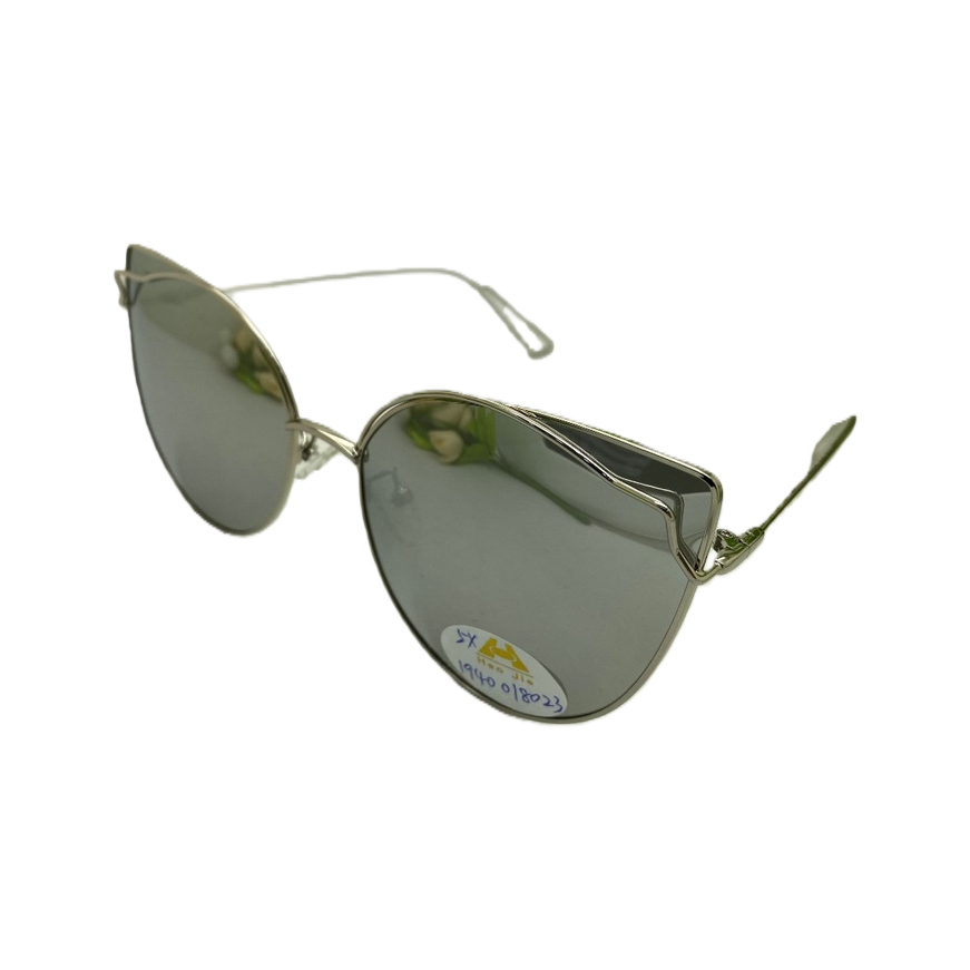 Silver cat-eye sunglasses, fashionable UV-resistant polarized sunglasses Item Picture