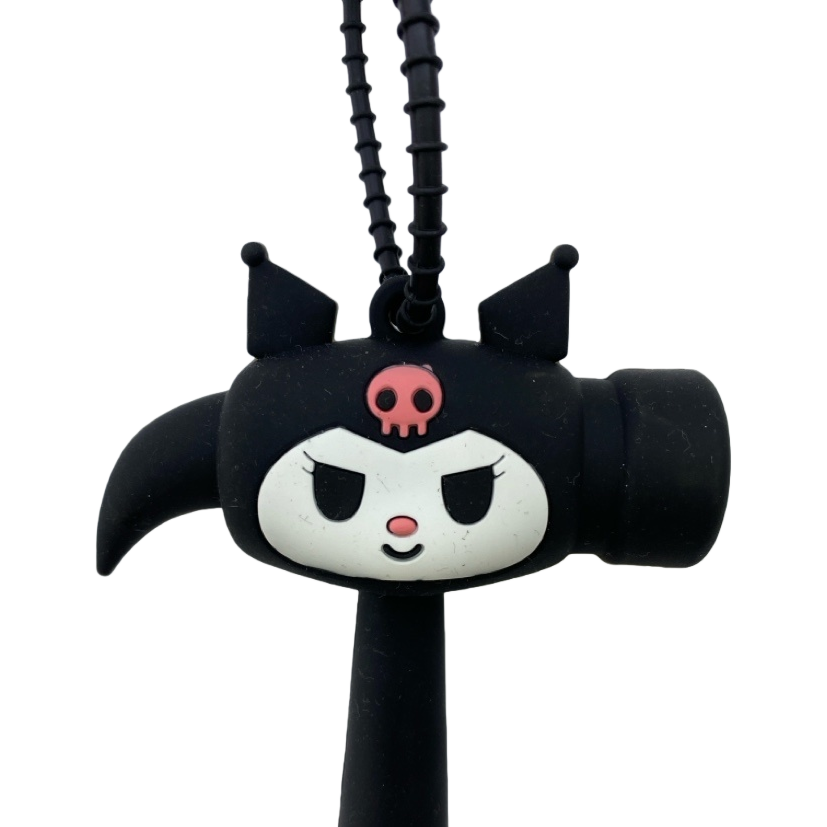 Black cartoon hammer-shaped keychain pendant with cute and creative ins style Item Picture