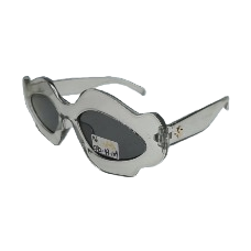 Silver irregular-shaped sunglasses, fashionable UV-resistant polarized sunglasses Item Picture