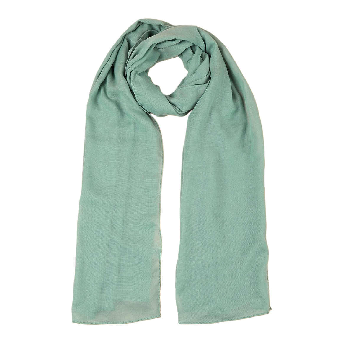 A light green velvet scarf is a luxurious and retro style that makes your skin look fairer when paired with a coat Item Picture