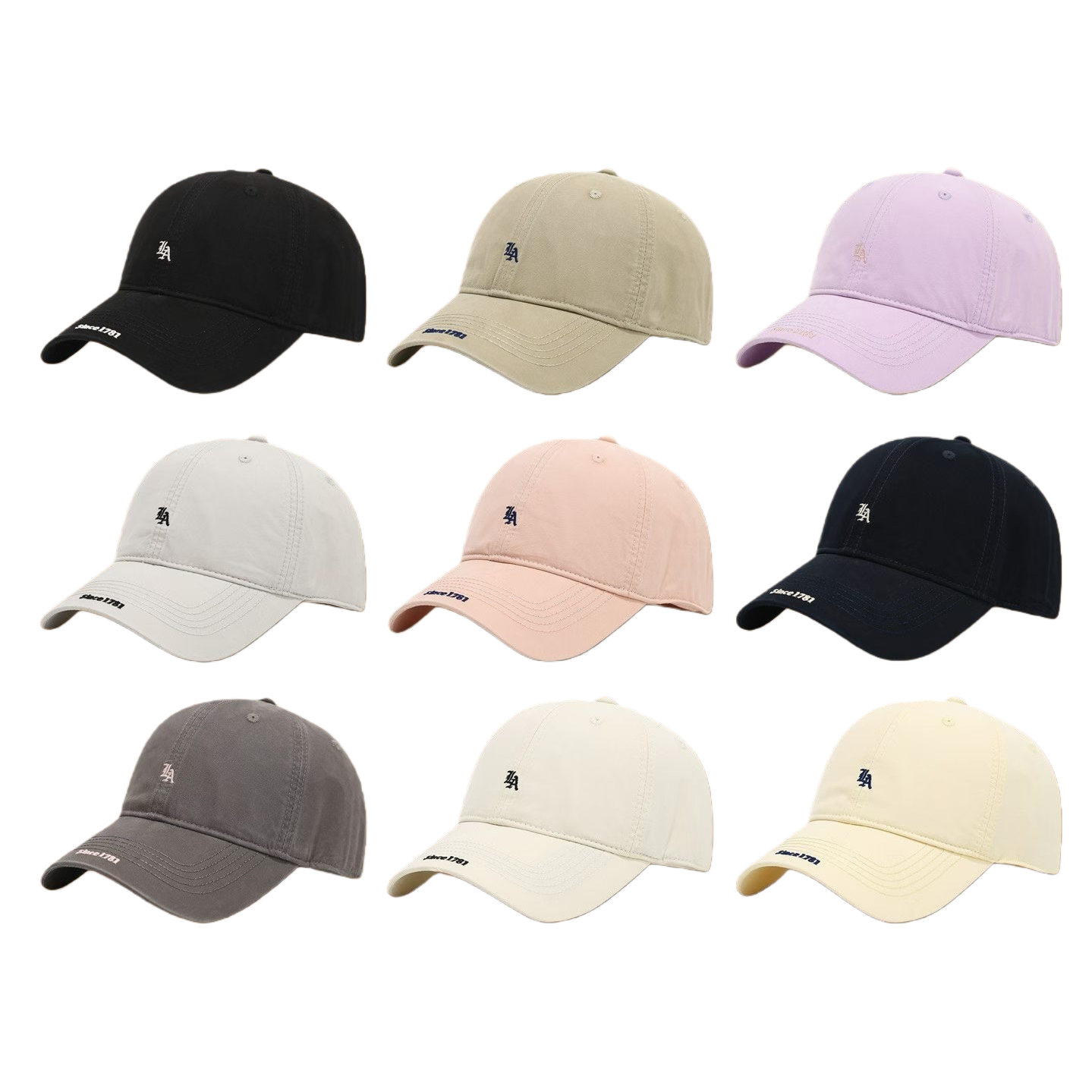 ZA embroidered baseball cap brim print since 1781, unisex Item Picture