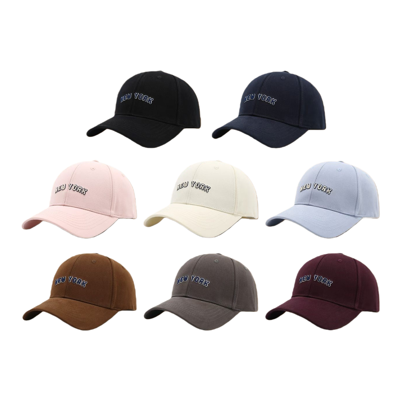 Multi-color NEW YORK embroidered baseball cap, a trendy and versatile casual cap for both men and women Item Picture