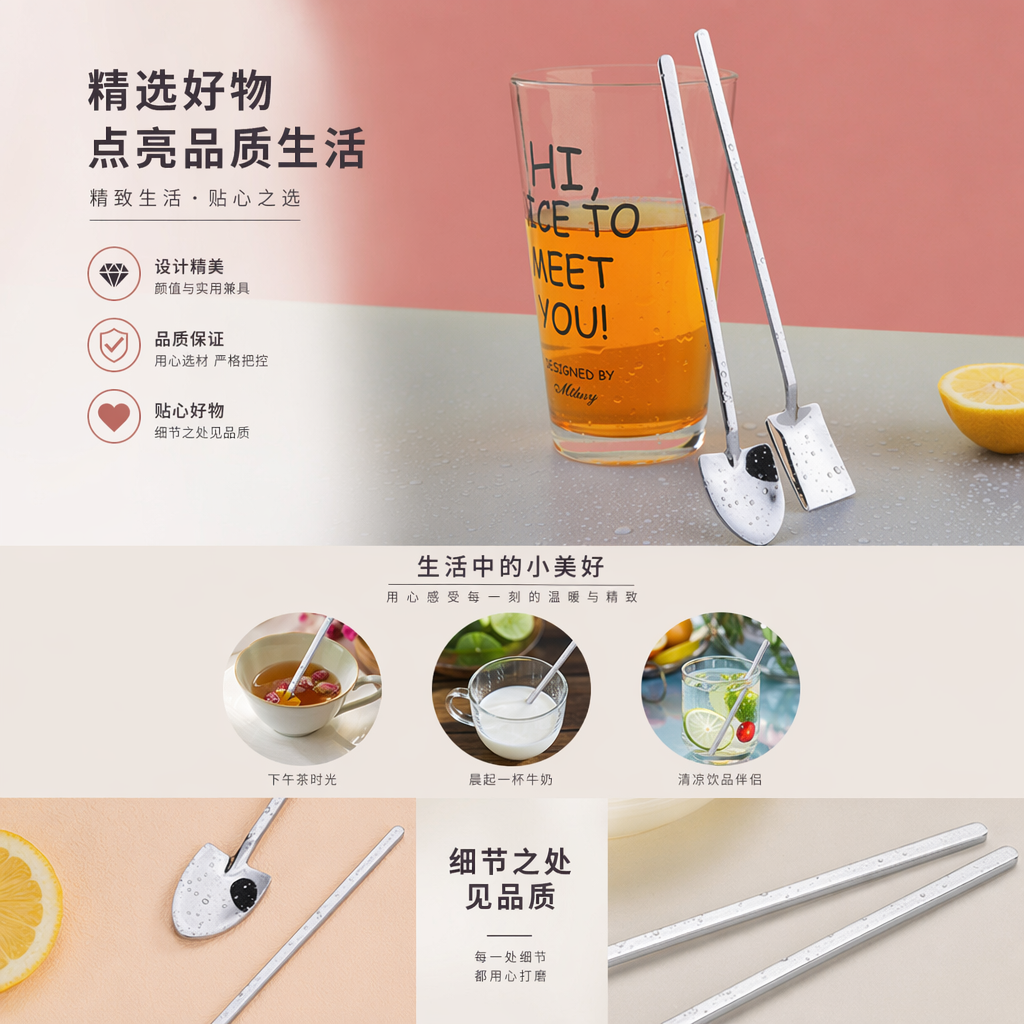 银色工兵铲户外除冰铲花铲铲勺胶铲多功能小铲子详情1