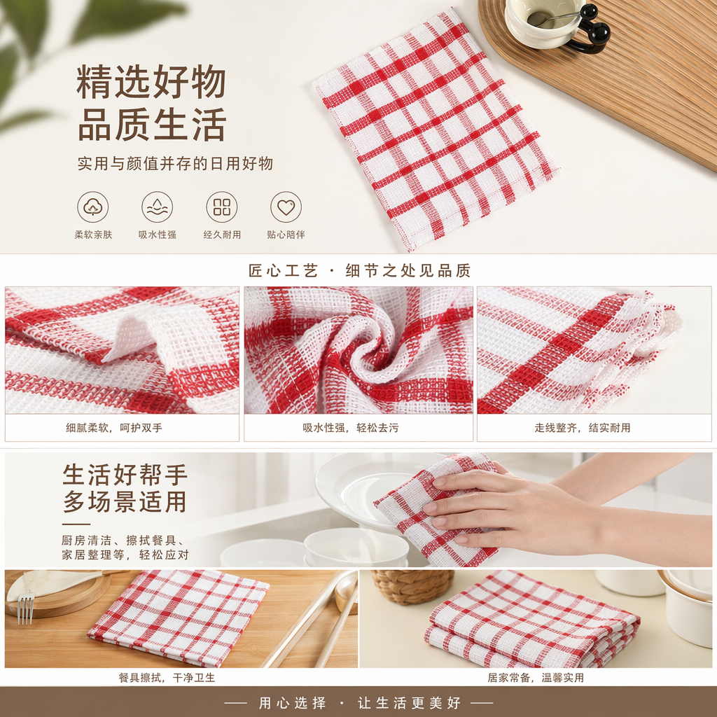 Cross-border multi-functional universal solid-color cleaning cloth, kitchen cleaning soft cleaning cloth, dishwashing and table wiping magic tool, thickened scouring pad pic 1