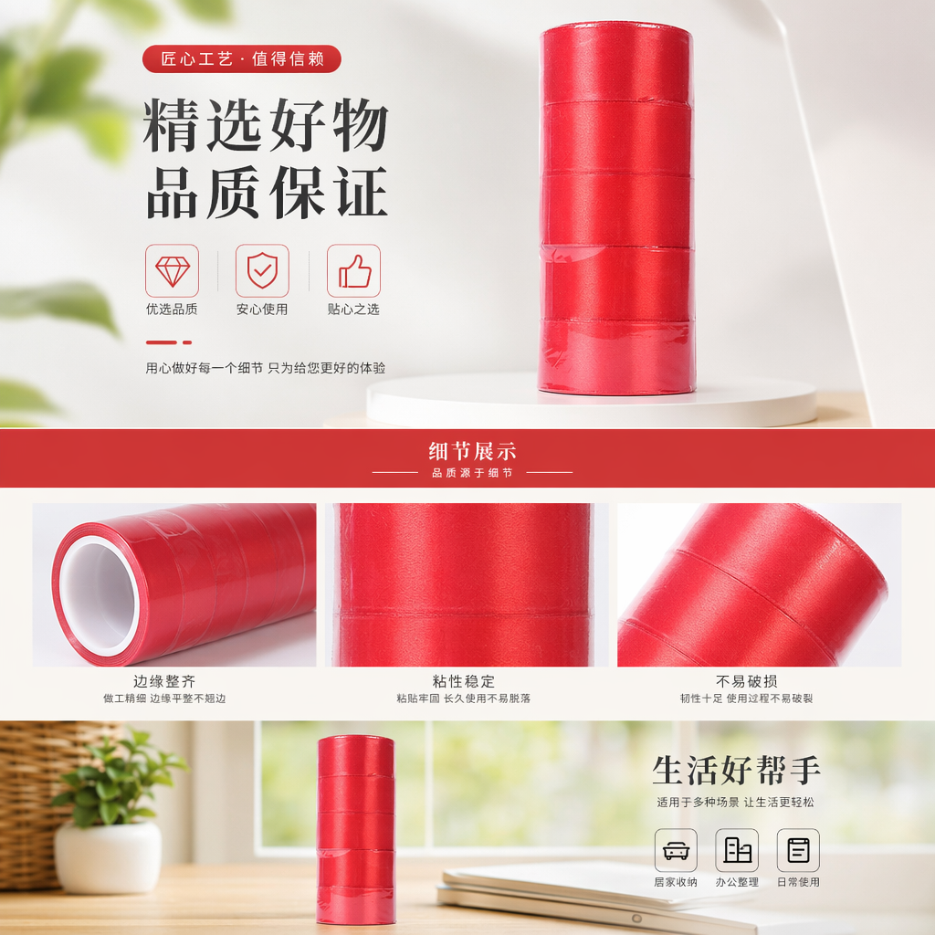 diy polyester webbing, rose decoration, ribbon ribbon, cake gift packaging decoration pic 1