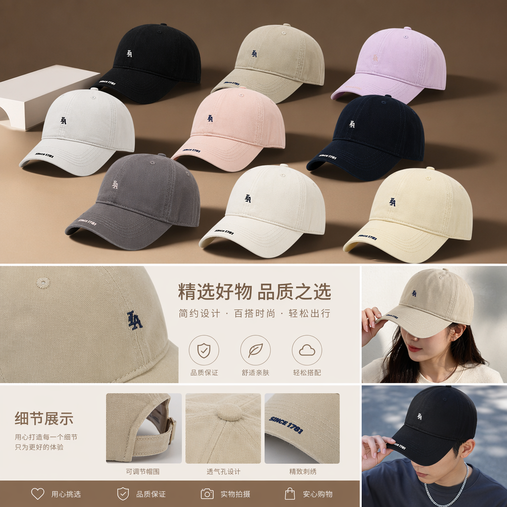 ZA embroidered baseball cap brim print since 1781, unisex pic 1