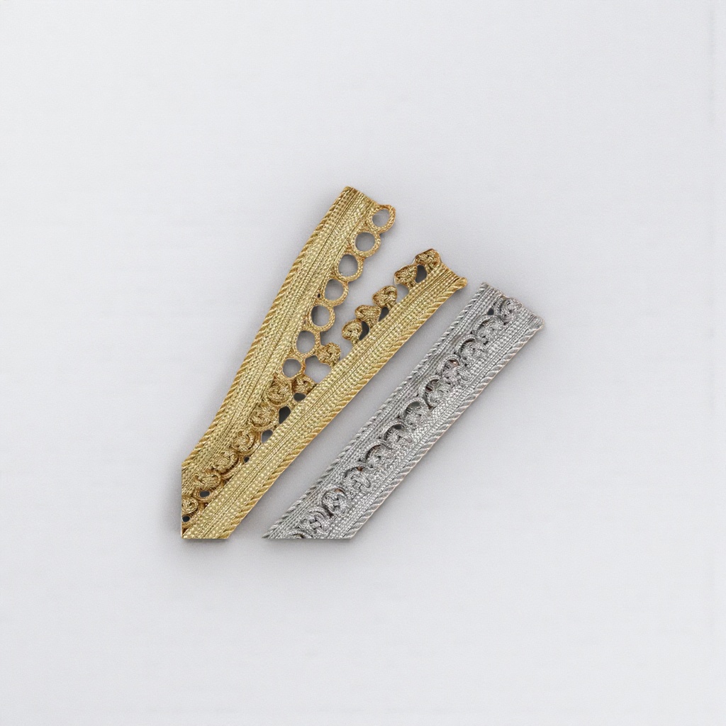 金色银色蕾丝花边饰带 宽度1.5cm 长度5米 服装DIY装饰辅料
